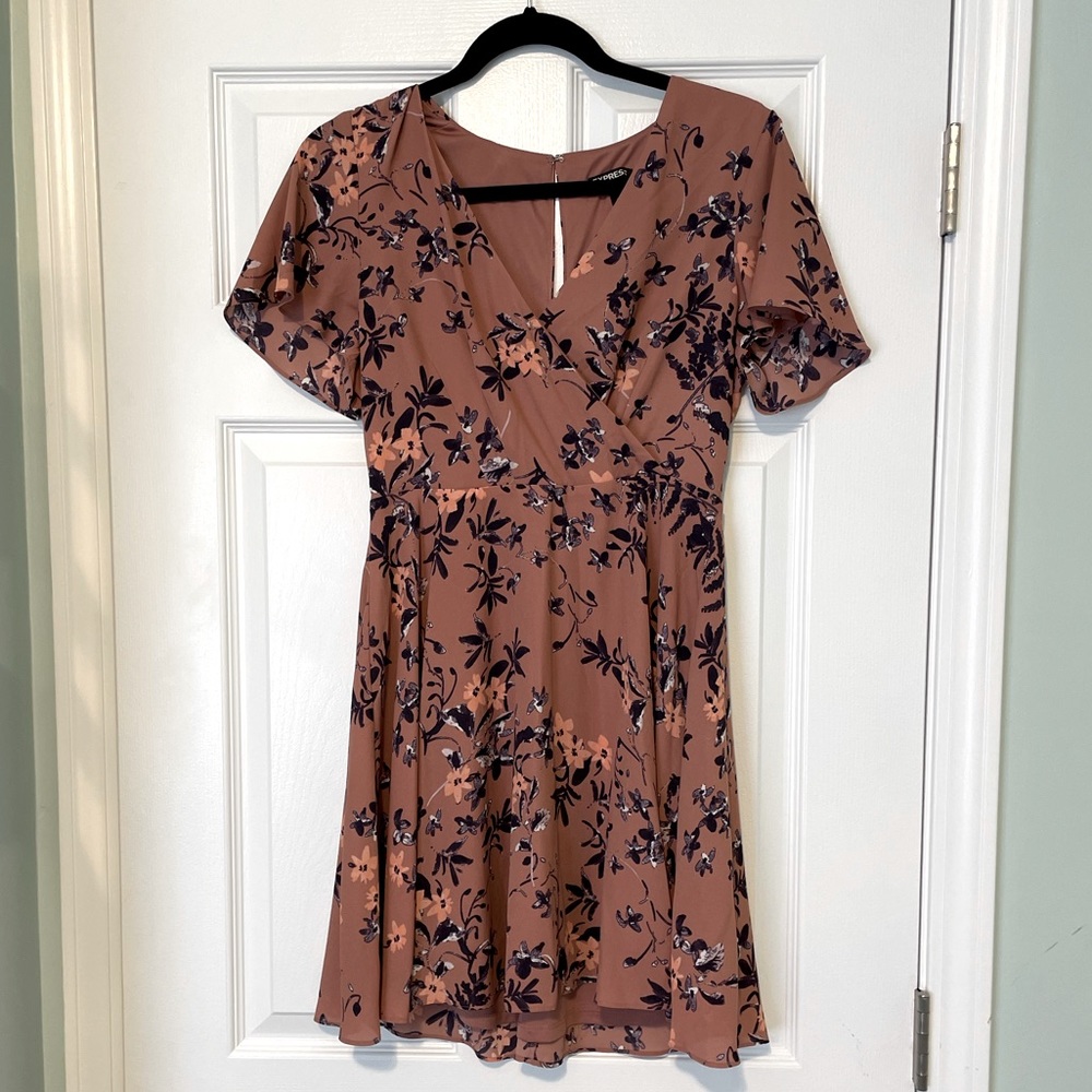 Express Floral Print Mini Dress